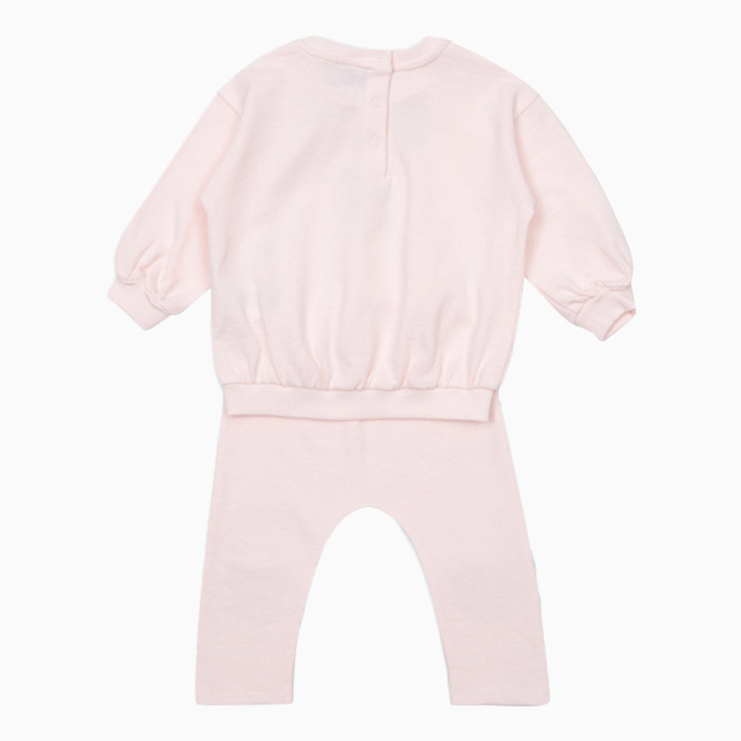Kenzo Kid's Long Sleeves Sweatshirt And Pants Outfit - Color: Pale Pink - Kids Premium Clothing -