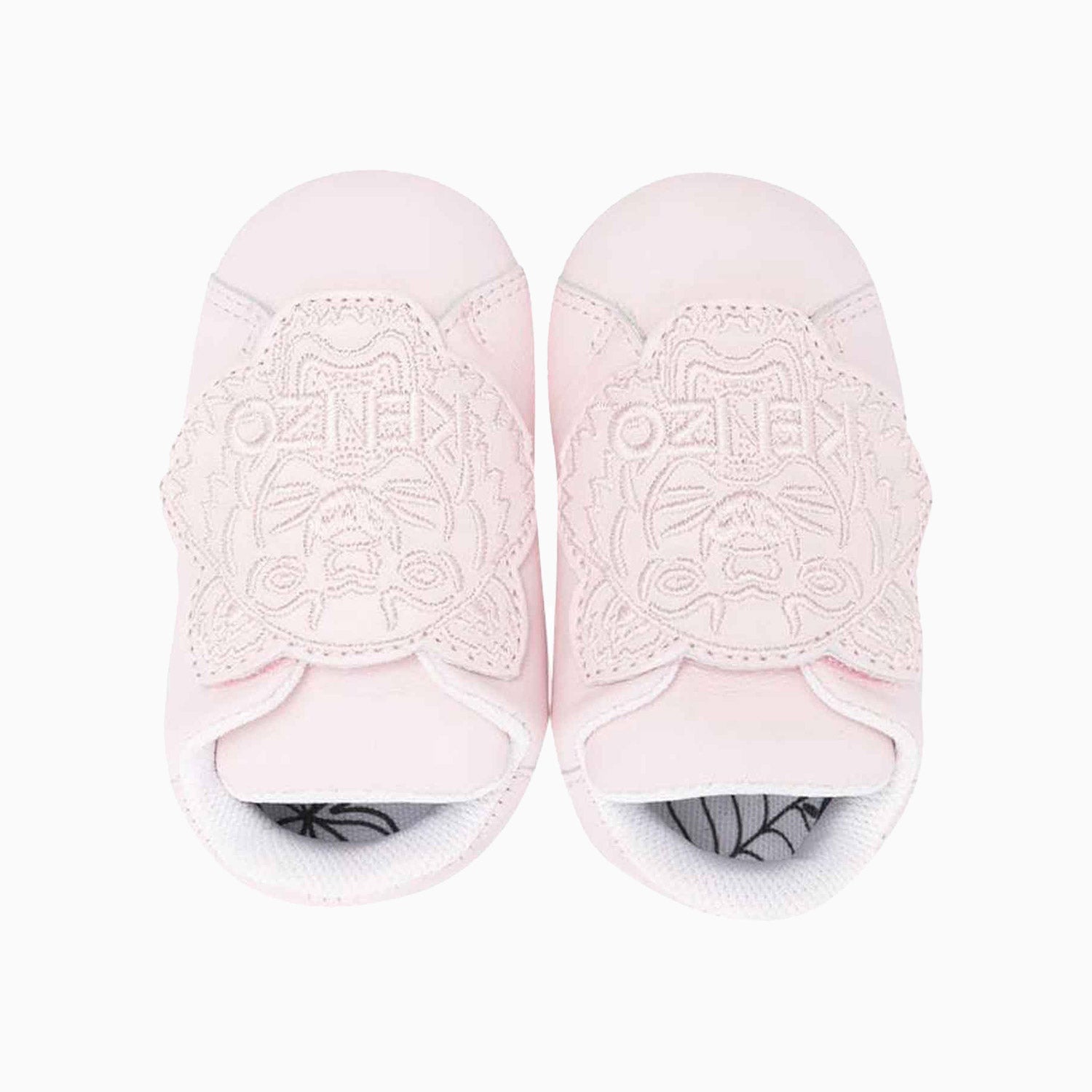 Kenzo Kid's Tiger Head Motif Pre Walkers - Color: Pale Pink - Kids Premium Clothing -