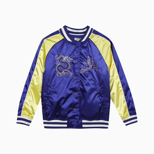 Kenzo Kid's Jeanne Bomber Jacket - Color: Cobalt - Kids Premium Clothing -