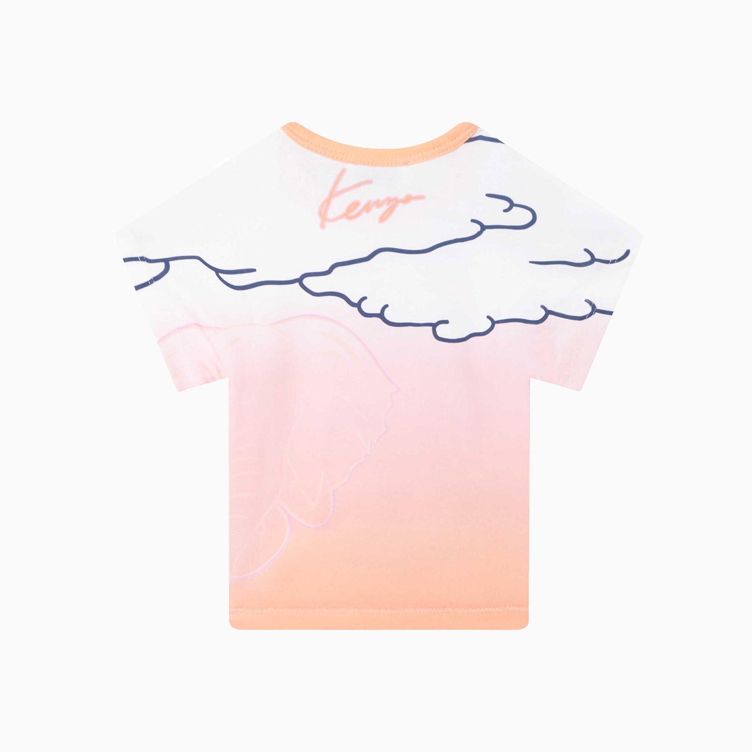 Kenzo Kid's Short Sleeves Cotton Jersey T-Shirt - Color: Gold Yellow - Kids Premium Clothing -