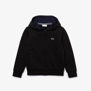 Lacoste Kid's Sport Tennis Full Zip Fleece Outfit - Color: Black Navy Blue - Kids Premium Clothing -
