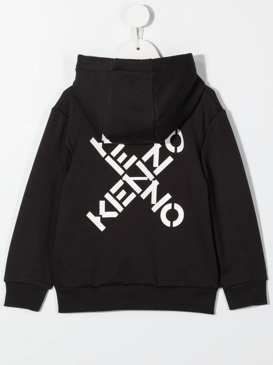 Kenzo Kid's Cardigan Hoodie - Color: Dark Grey - Kids Premium Clothing -