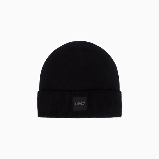 Hugo Boss Kid's Pull On Hat - Color: Black - Kids Premium Clothing -