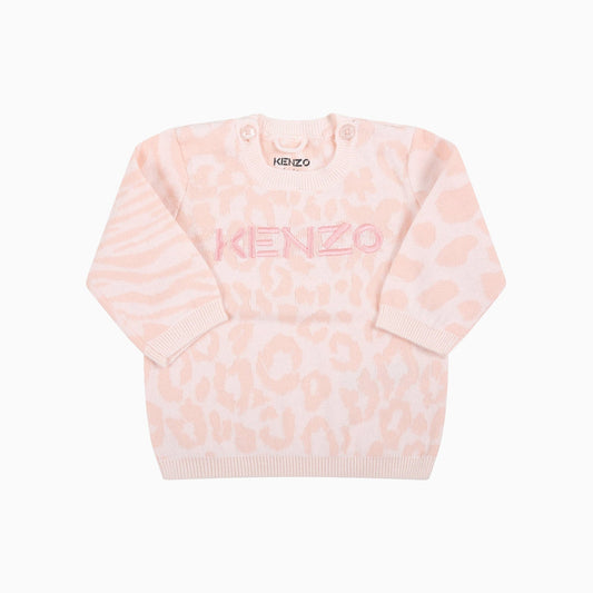 Kenzo Kid's Animal Print Outfit - Color: Pale Pink - Kids Premium Clothing -