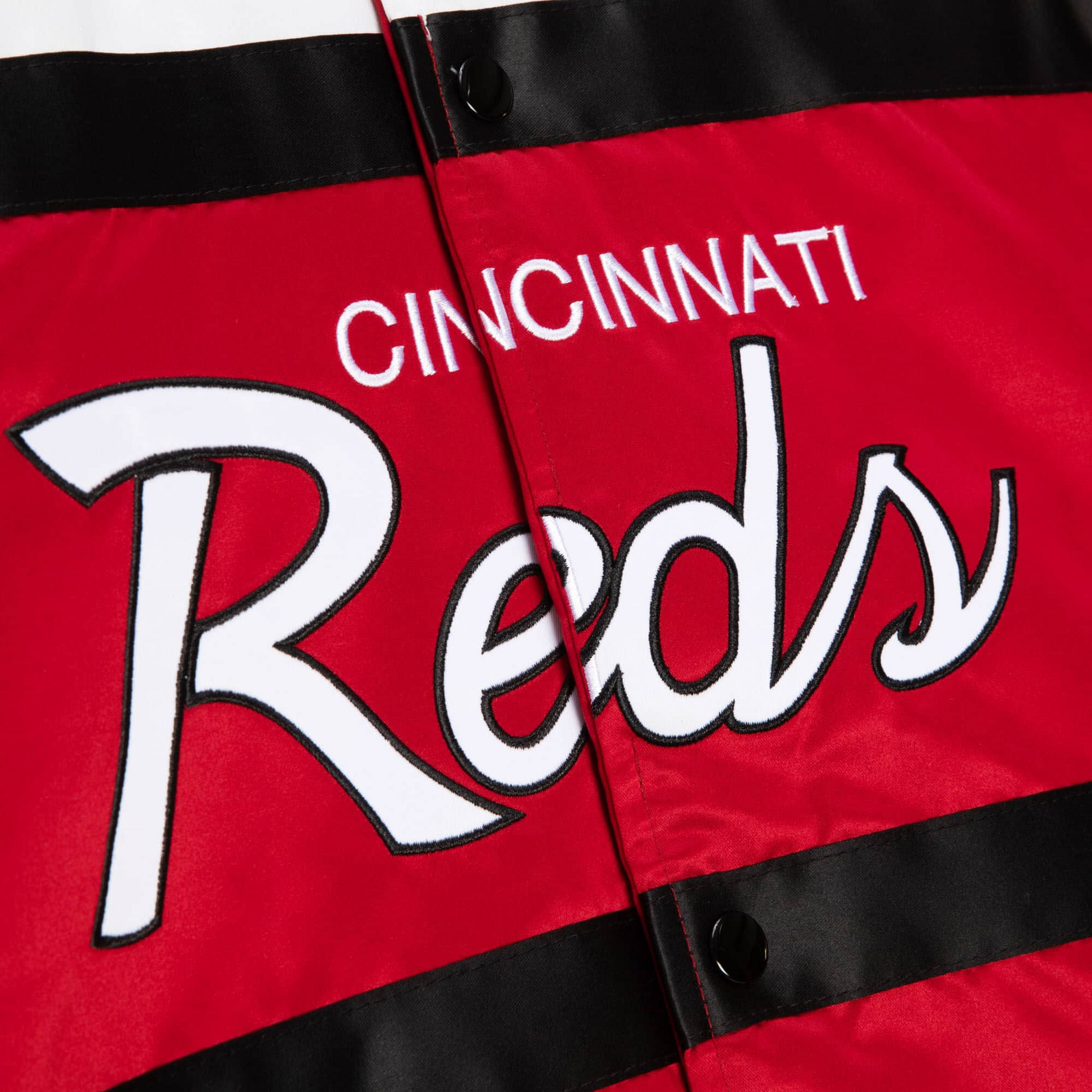 Mitchell & Ness Kid's Chicago Cubs-MLB Heavy Weight Satin Jacket - Color: Red White Blue - Kids Premium Clothing -