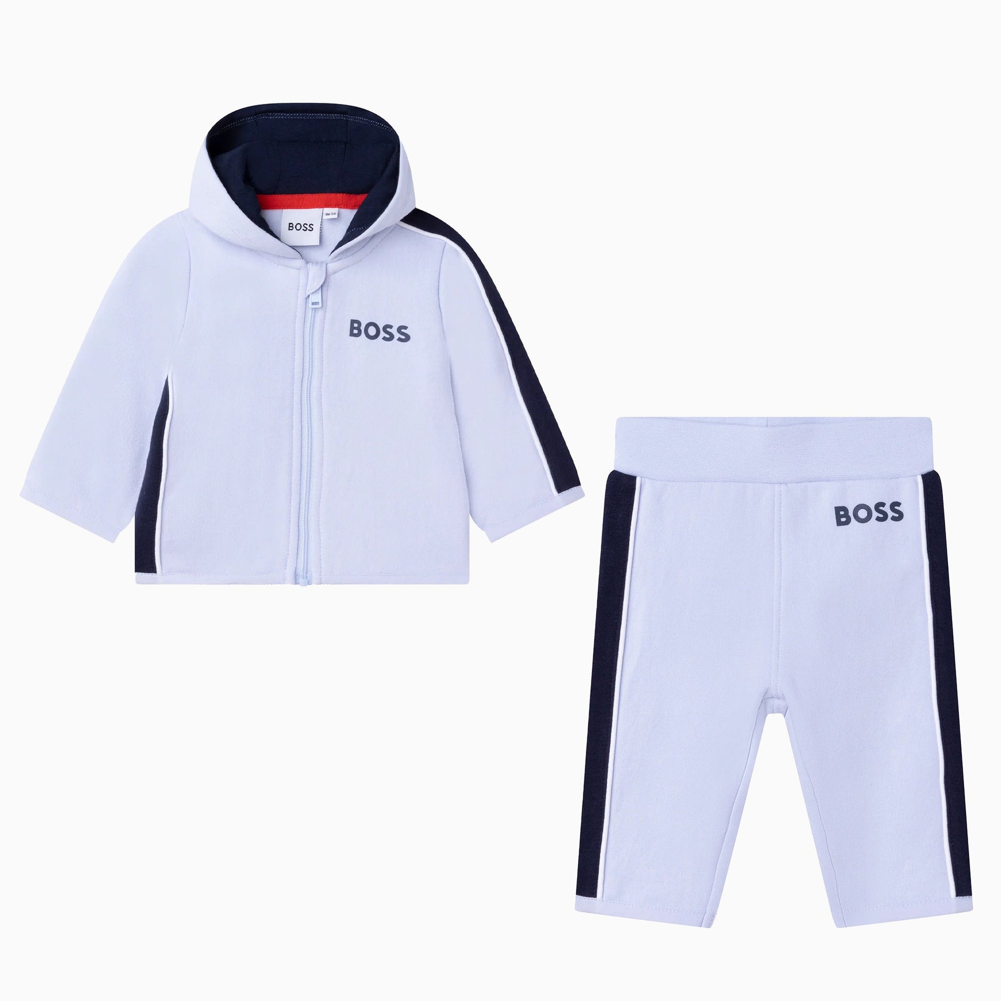 Hugo Boss Kid's Logo Printed Tracksuit Infants - Color: Pale Blue - Kids Premium Clothing -