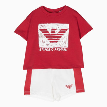 Kid's Graphic Logo T Shirt And Shorts 2 Piece Outfit Infants