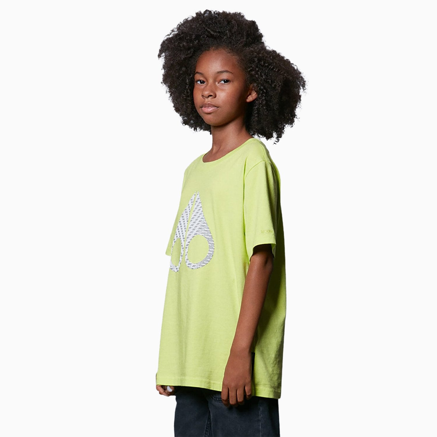 Moose Knuckles Kid's Eagle T-Shirt - Color: Neon Green - Kids Premium Clothing -