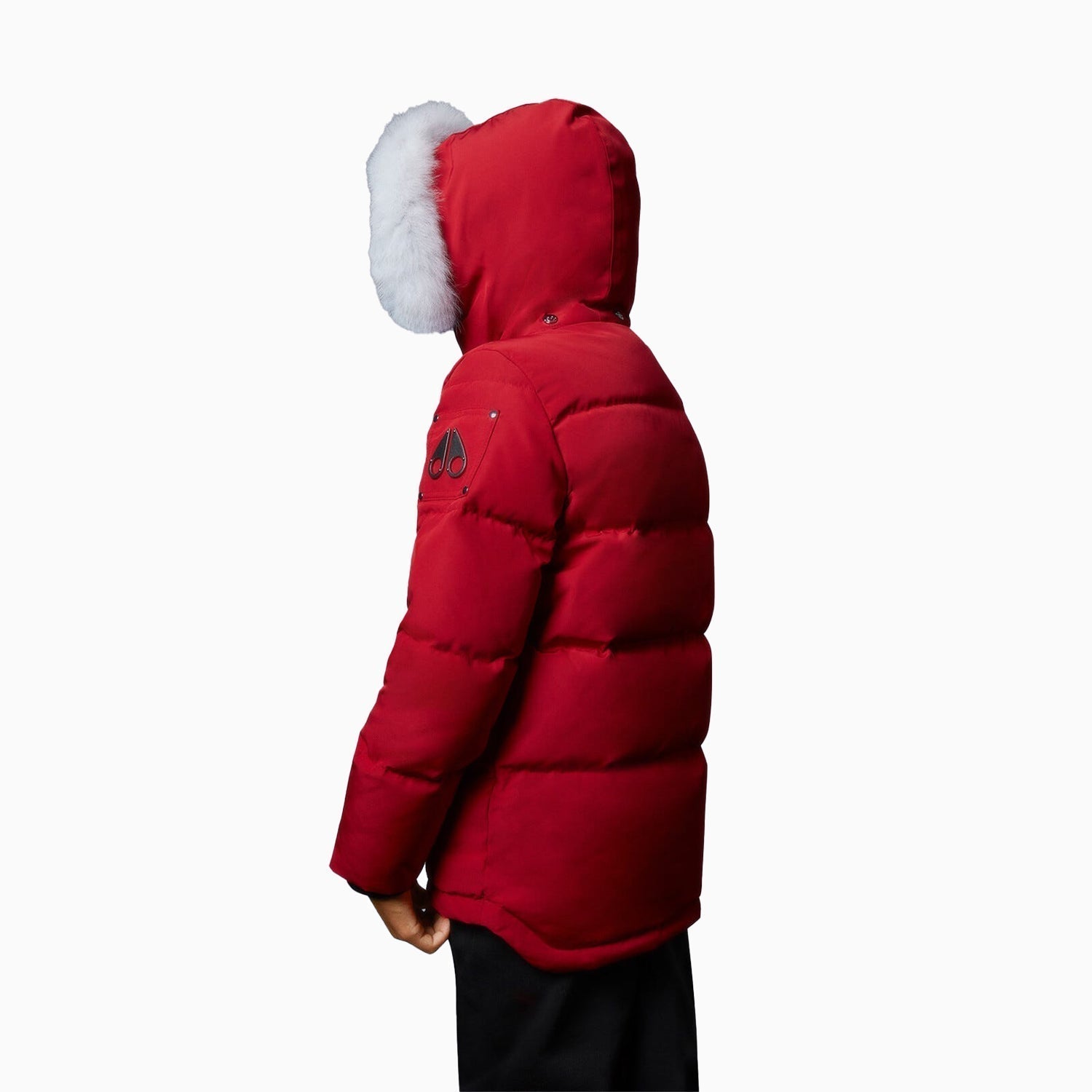Red Moose Knuckles Kid's 3Q Jacket With Fur Hood - Color: Deep Red, Blue, Black, Red, Jet Black - Kids Premium Clothing -