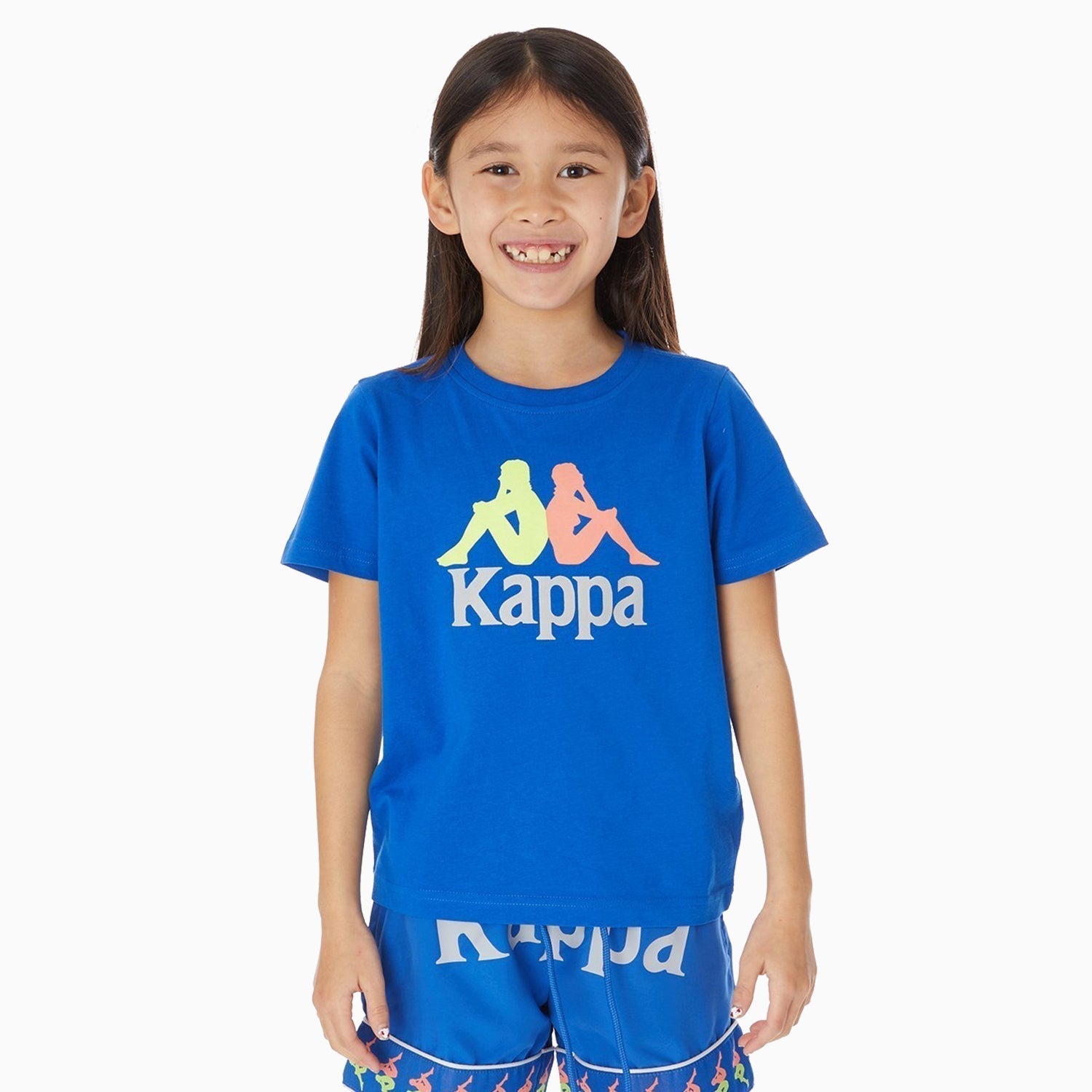 KAPPA | Kid's Authentic Estessi T-Shirt - Color: Blue Green Orange Grey - Kids Premium Clothing -