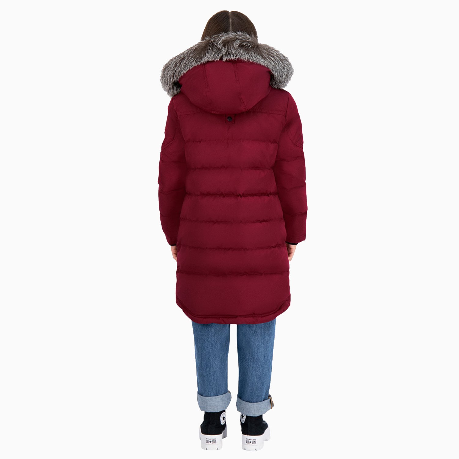 Moose Knuckles Kid's Parka Jacket - Color: Comet Red/Frost Fox Fur, BLACK/FROST FOX FUR - Kids Premium Clothing -