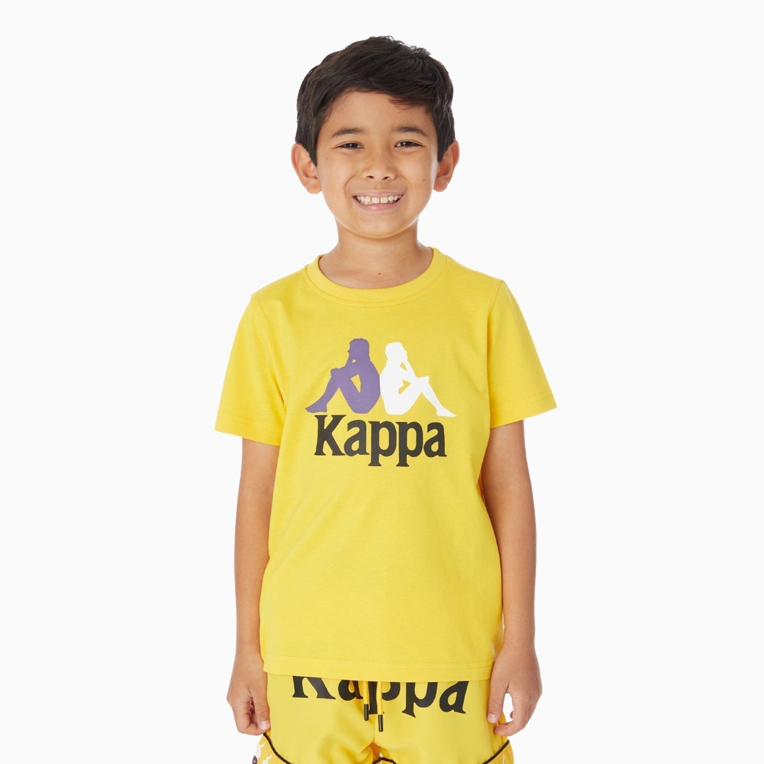 Kappa Kid's Authentic Estessi Outfit - Color: YELLOW VIOLET WHITE BLACK - Kids Premium Clothing -