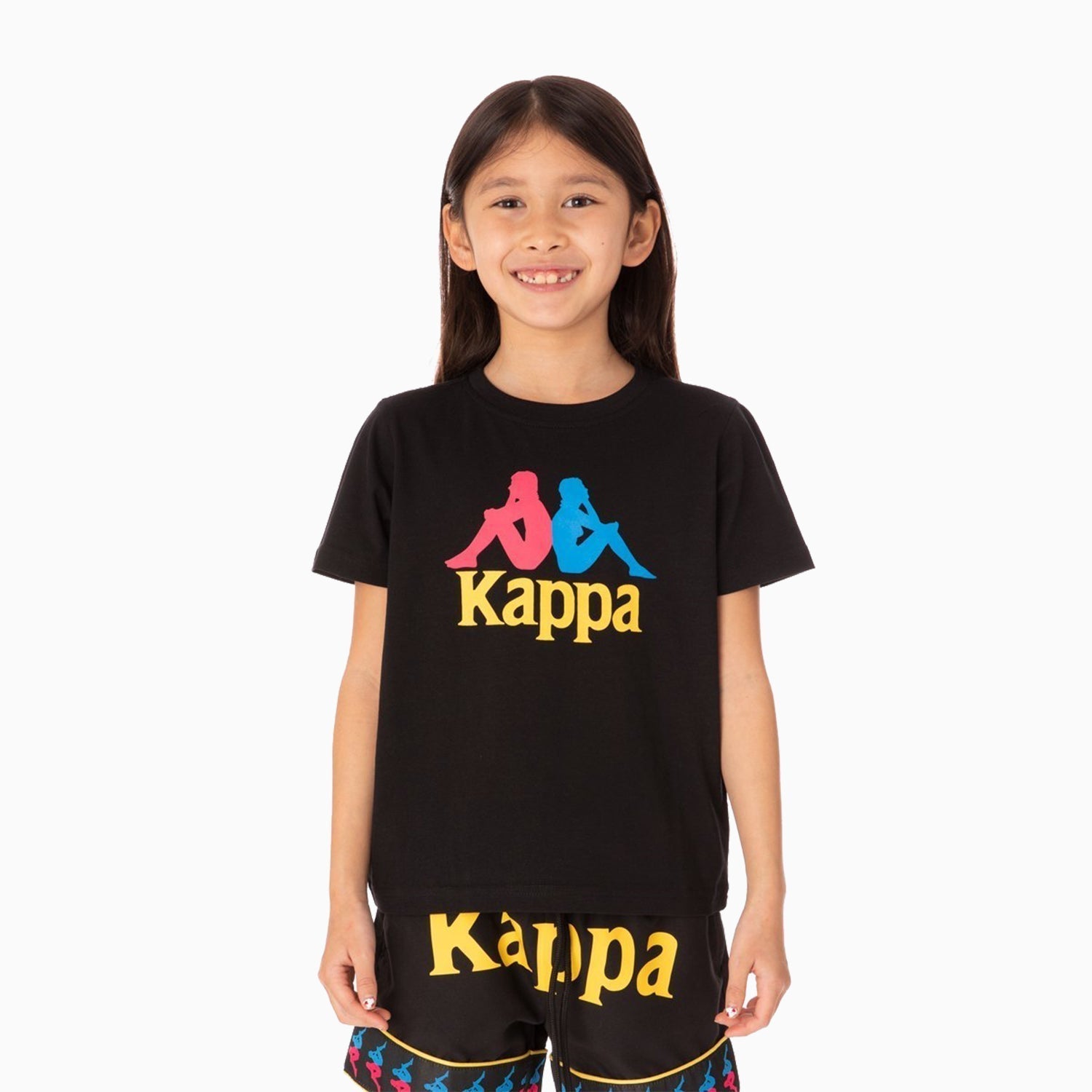 Kappa Kid's Authentic Estessi Outfit - Color: BLACK BLUE YELLOW - Kids Premium Clothing -