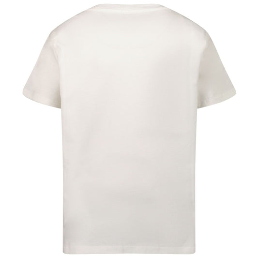 Kid's Logo Print Cotton Crew Neck T Shirt