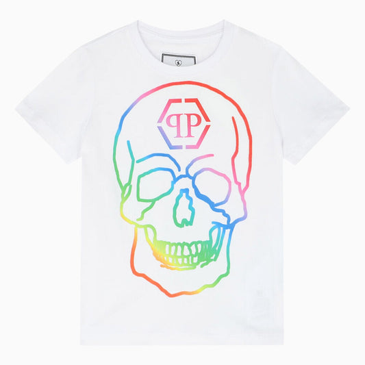 Kid's Rainbow Skull Mini Me Short Sleeve T Shirt