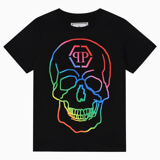 Kid's Rainbow Skull Mini Me Short Sleeve T Shirt