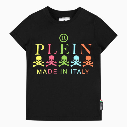 Kid's Skull And Plein Mini Me Short Sleeve T Shirt