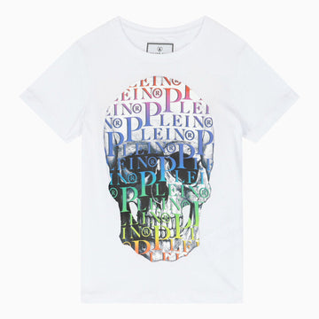 Kid's Rainbow Skull And Plein Short Sleeve T Shirt