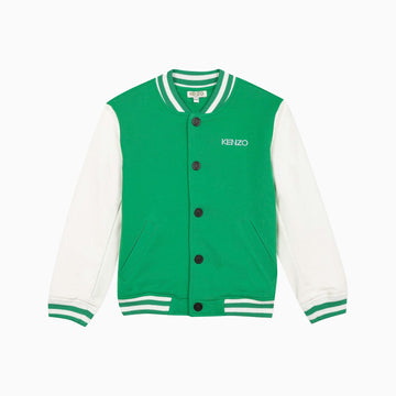 Kenzo Kid's Logo Bomber Jacket - Color: Vivid Green - Kids Premium Clothing -