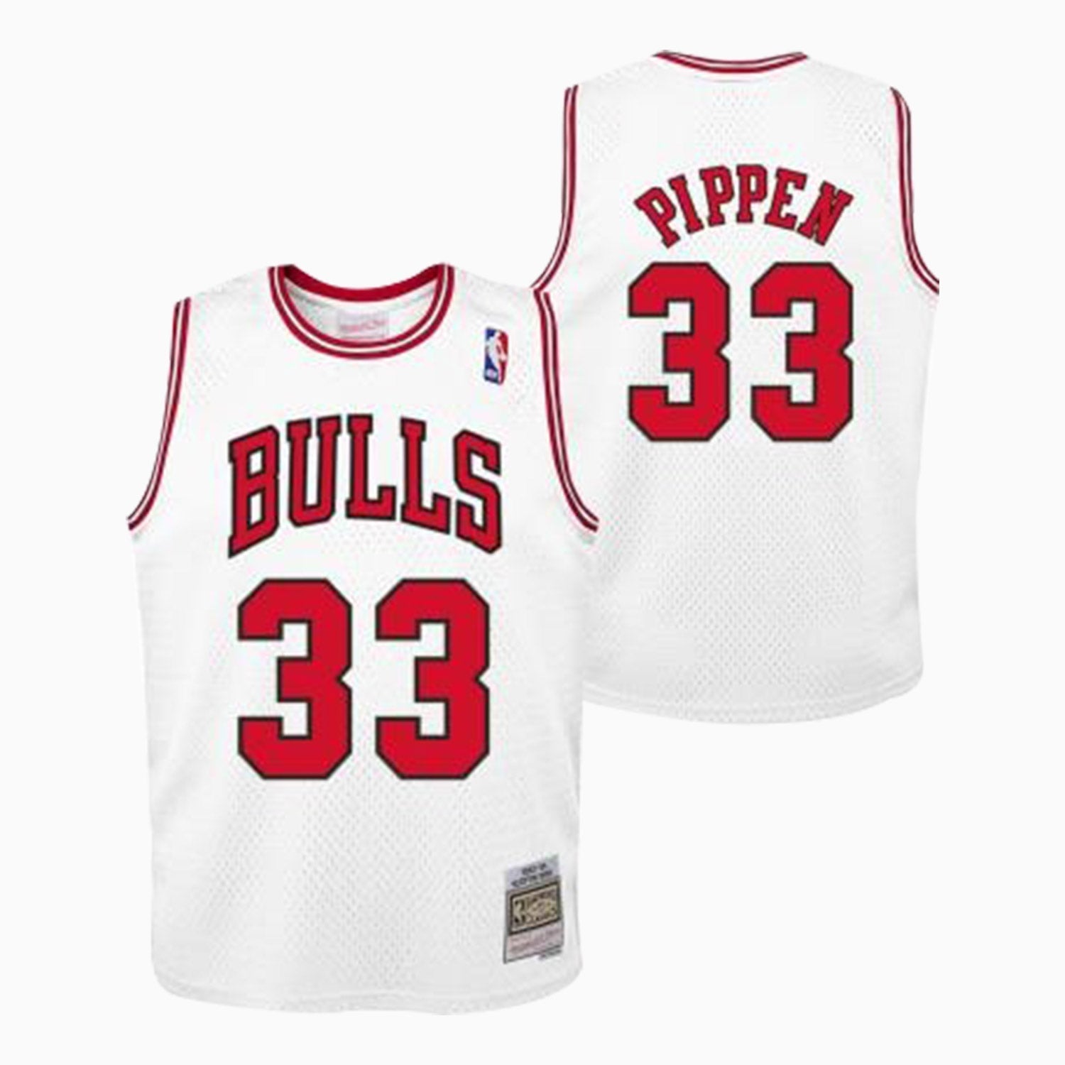 Mitchell & Ness Kid's Swingman Scottie Pippen Chicago Bulls NBA Jersey - Color: White Red - Kids Premium Clothing -