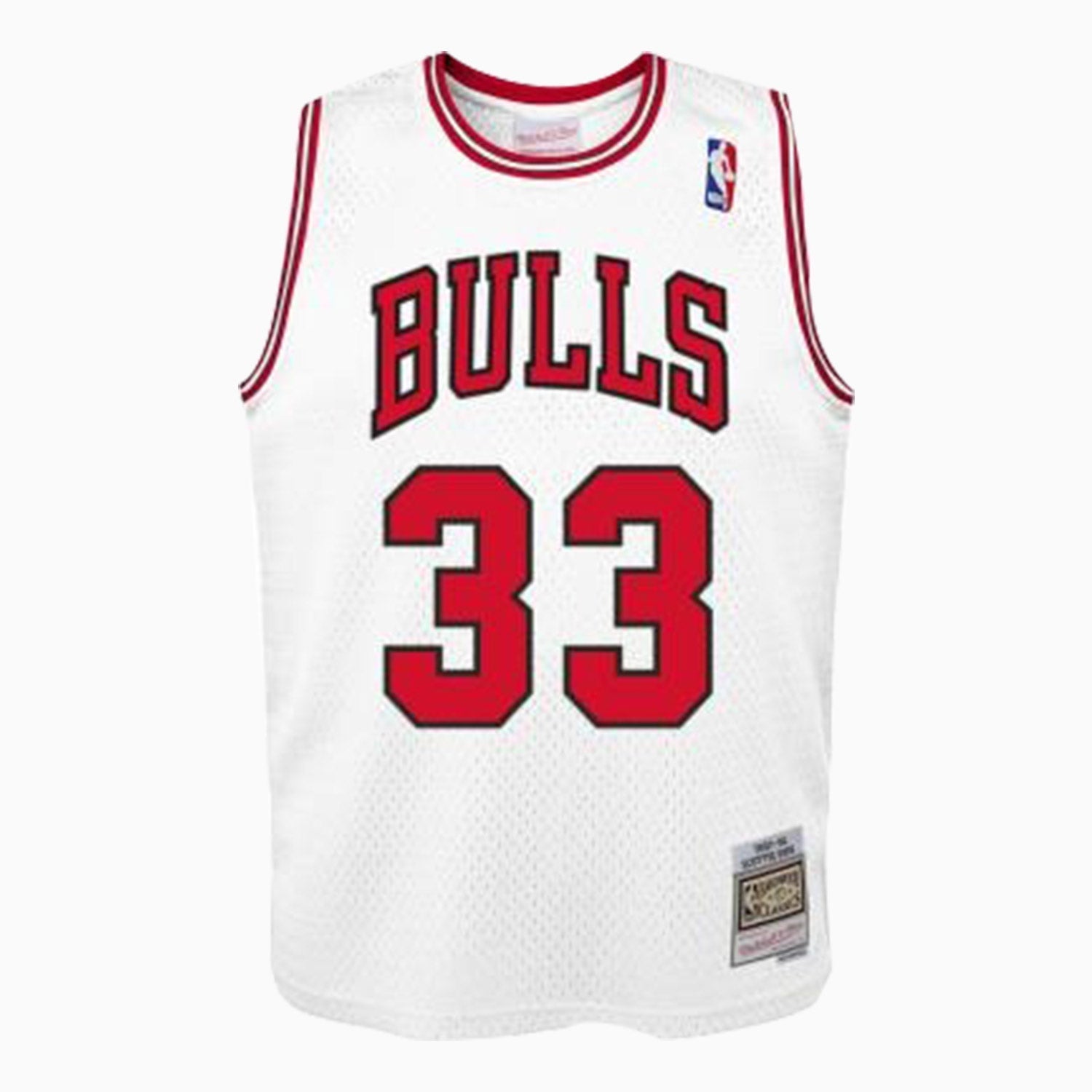 Mitchell & Ness Kid's Swingman Scottie Pippen Chicago Bulls NBA Jersey - Color: White Red - Kids Premium Clothing -