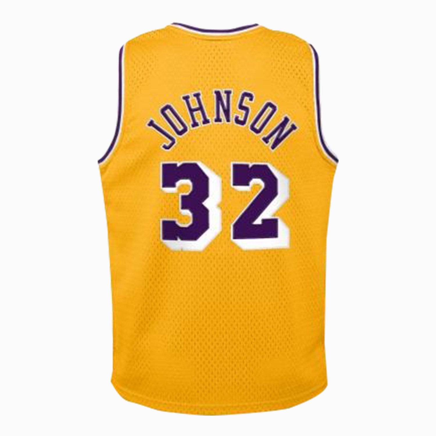 Mitchell And Ness Kid's Swingman Magic Johnson Los Angeles Lakers 1984-85 Jersey - Color: Gold - Kids Premium Clothing -