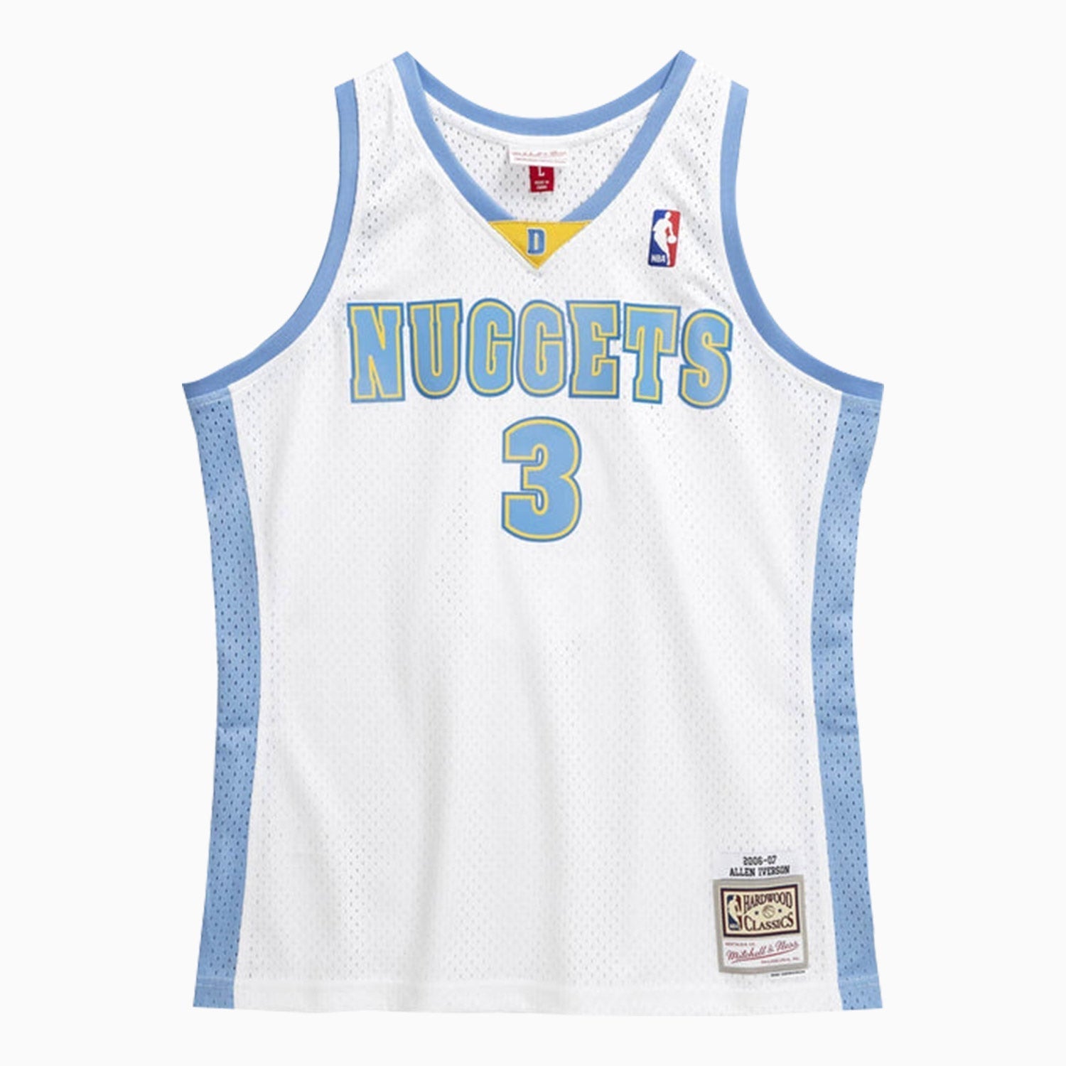 Mitchell & Ness Swingman Allen Iverson Denver Nuggets NBA 2006-07 Jersey Youth - Color: White - Kids Premium Clothing -