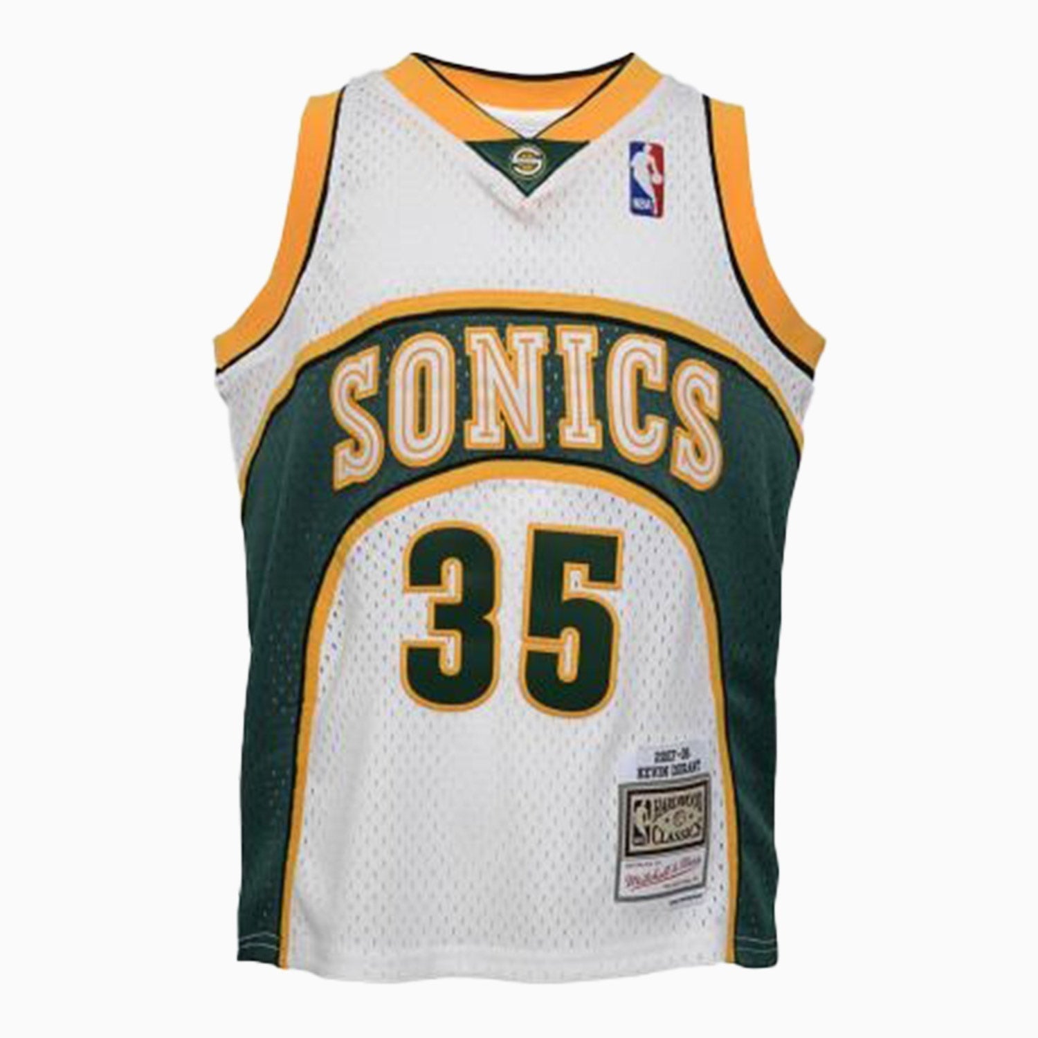 Mitchell And Ness Swingman Kevin Durant Seattle Supersonics NBA 2007-08 Jersey Youth - Color: White - Kids Premium Clothing -