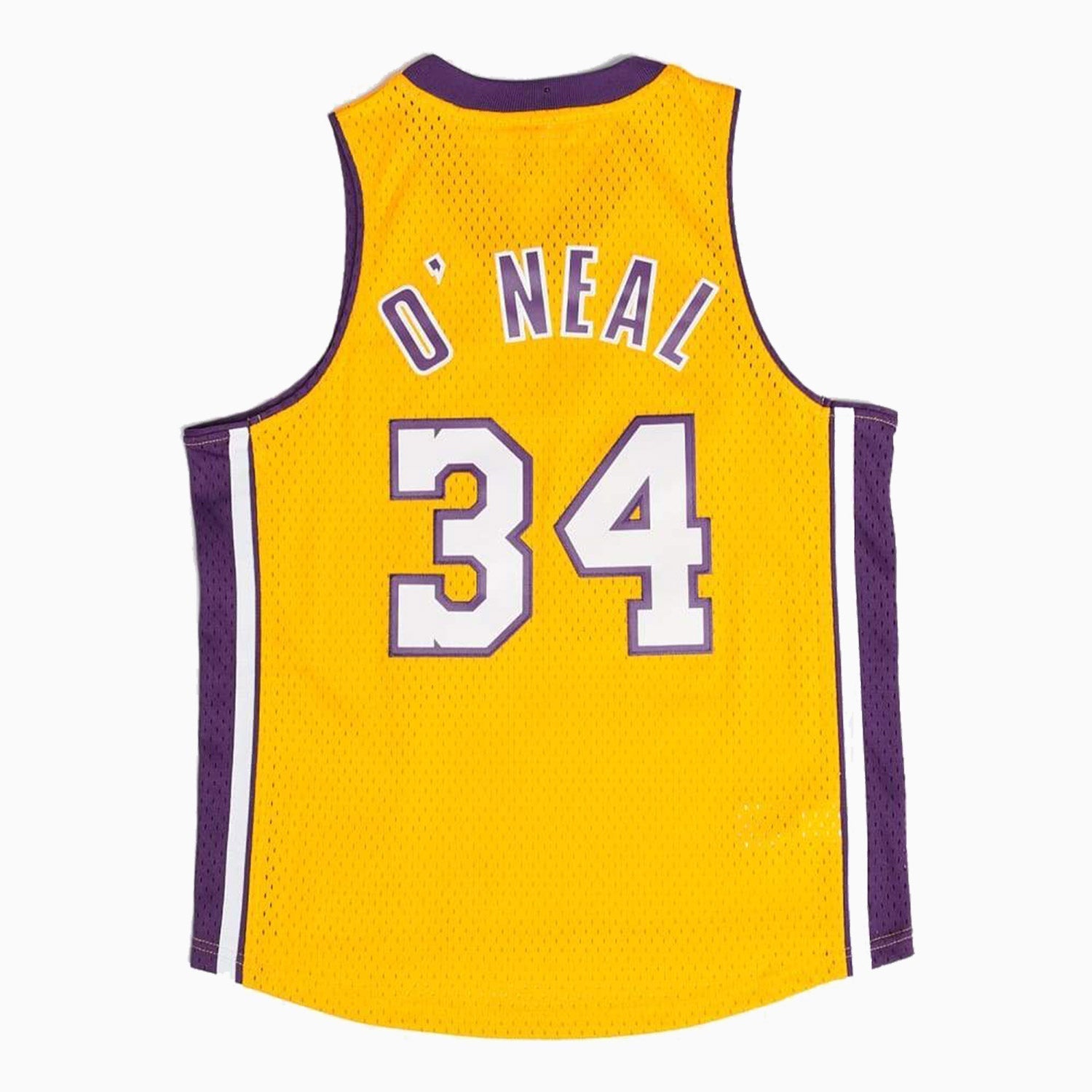 Mitchell And Ness Swingman Shaquille O`Neal Los Angeles Lakers NBA 1999-00 Jersey Youth - Color: Light Gold - Kids Premium Clothing -