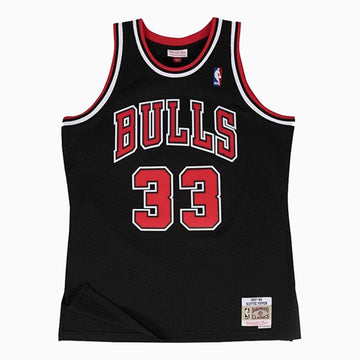 Mitchell And Ness Swingman Scottie Pippen Chicago Bulls NBA 1997-98 Jersey Youth - Color: Black Red White - Kids Premium Clothing -