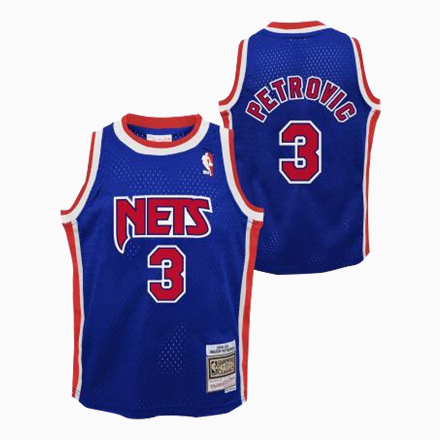 Mitchell & Ness Swingman Brooklyn Nets Drazen Petrovic 1992-93 NBA Jersey Youth - Color: Royal - Kids Premium Clothing -