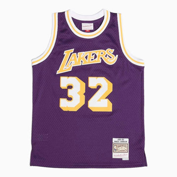 Mitchell And Ness Swingman Magic Johnson Los Angeles Lakers NBA 1984-85 Jersey Youth - Color: Purple - Kids Premium Clothing -