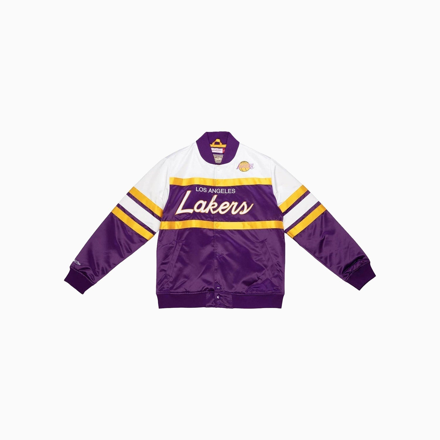Mitchell & Ness Los Angeles Lakers NBA Satin Jacket Youth - Color: Purple Gold - Kids Premium Clothing -