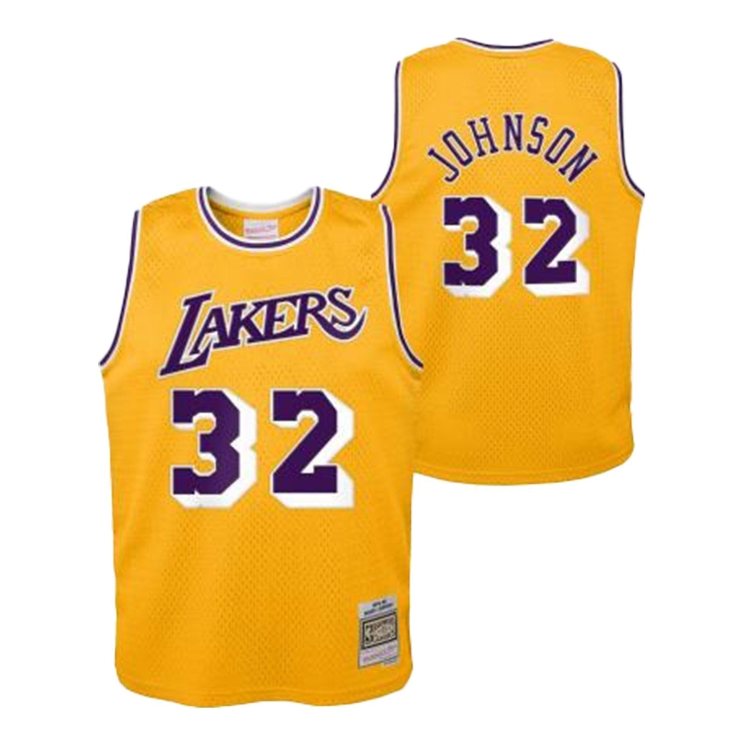 Mitchell And Ness Swingman Magic Johnson Los Angeles Lakers NBA 1984-85 Jersey Toddlers - Color: Gold - Kids Premium Clothing -