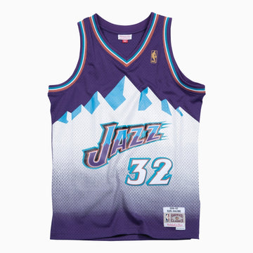 Mitchell And Ness Swingman Karl Malone Utah Jazz NBA 1996-97 Jersey Toddlers - Color: Purple - Kids Premium Clothing -