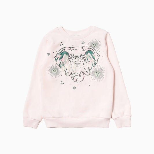 Kid's Elephant Logo Crew Neck Full Sleeve Sweatshirt