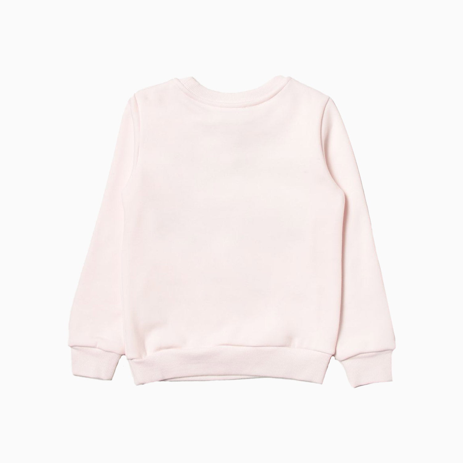 Kenzo Kid's Elephant Logo Crew Neck Full Sleeve Sweatshirt - Color: Pale Pink - Kids Premium Clothing -