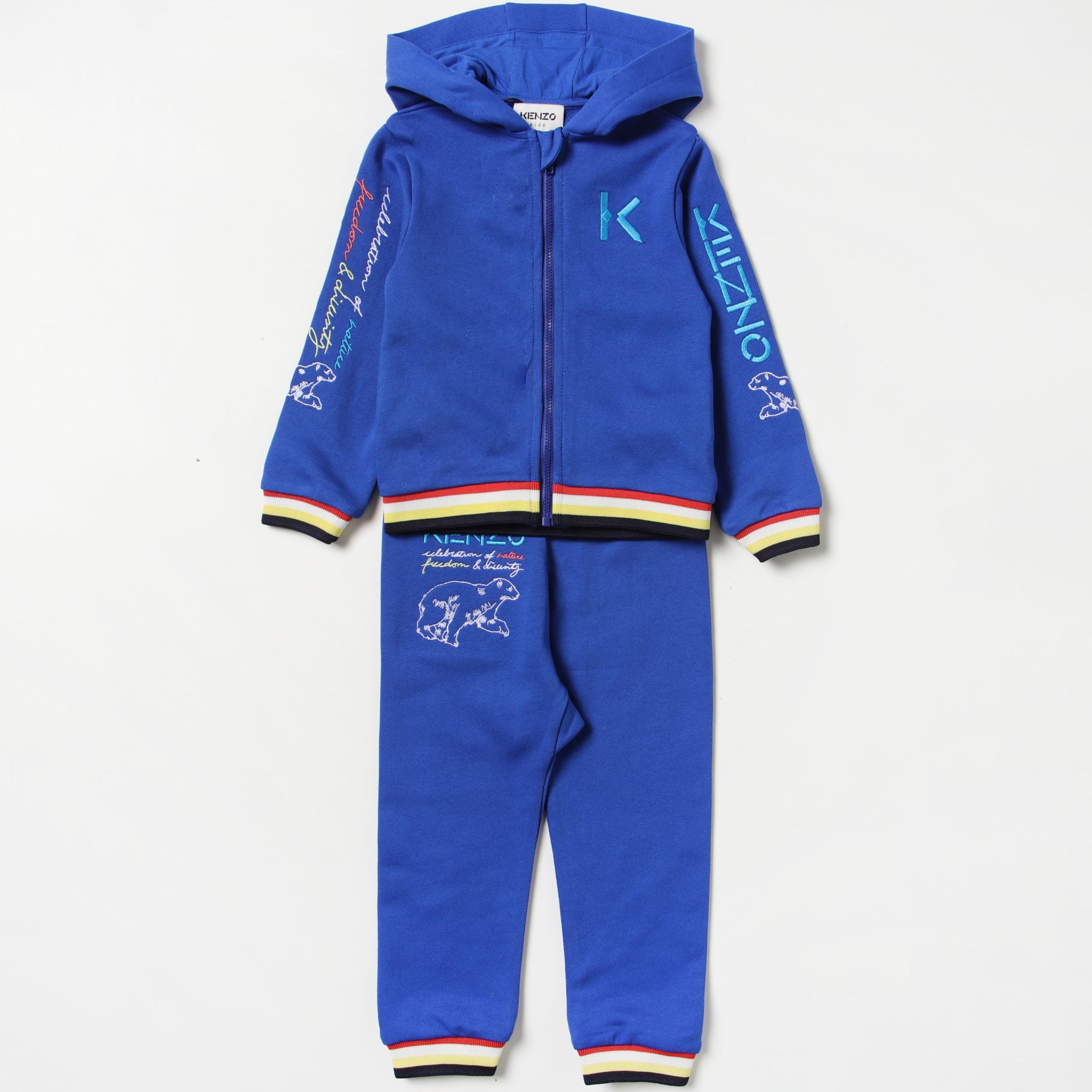 Kenzo Kid's Jogging Suit - Color: Blue - Kids Premium Clothing -