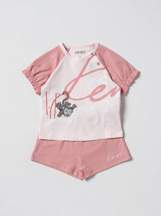 Kid's Organic Jersey Cotton T Shirt And Shorts Outfit