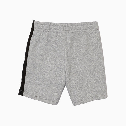 Lacoste Kid's Sportswear Shorts - Color: Heather Black - Kids Premium Clothing -
