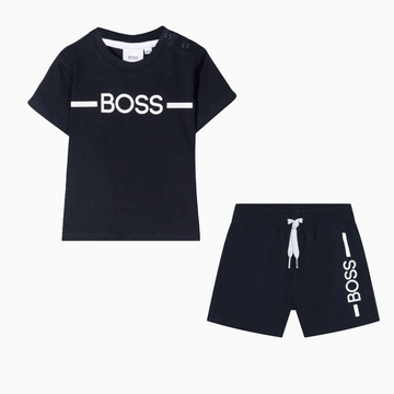 Hugo Boss Kid's Surfer Outfit Toddlers - Color: Navy - Kids Premium Clothing -