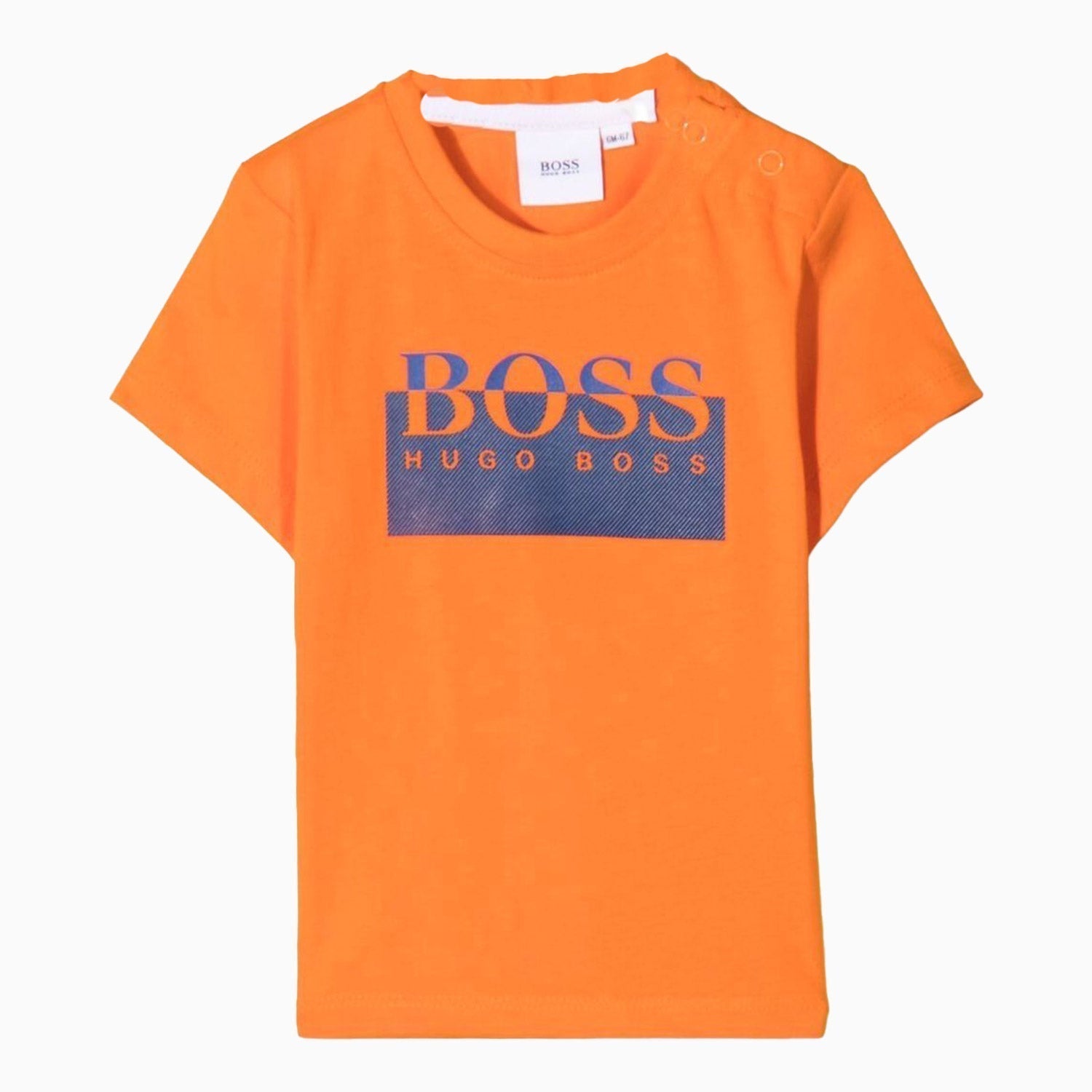 Hugo Boss Kid's Technical Logo T-Shirt - Color: Orange - Kids Premium Clothing -