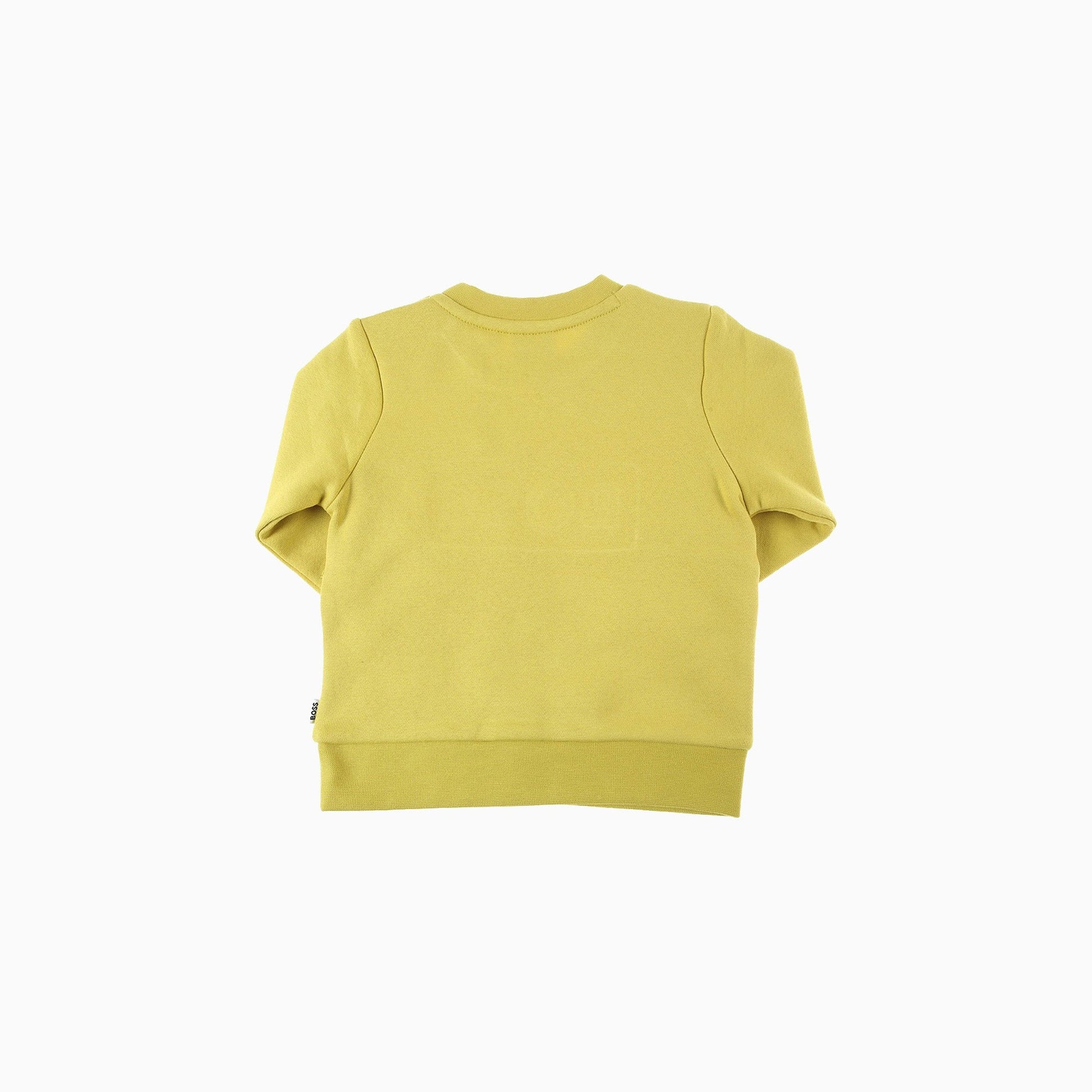 Hugo Boss Kid's Embossed Logo Sweatshirt - Color: Lime - Kids Premium Clothing -