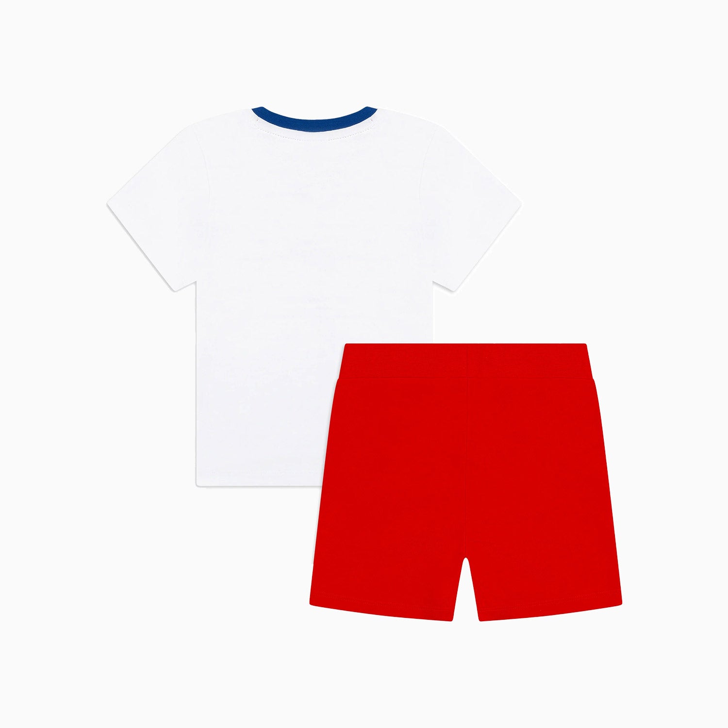 Hugo Boss Kid's T Shirt And Shorts Outfit Toddlers - Color: Electric Blue, Bright Red - Kids Premium Clothing -