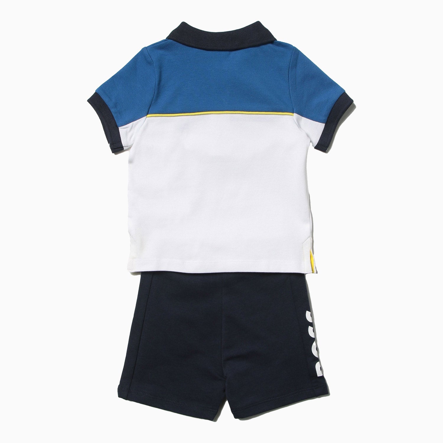 Hugo Boss Kid's Polo Outfit - Color: China Grey, Navy - Kids Premium Clothing -