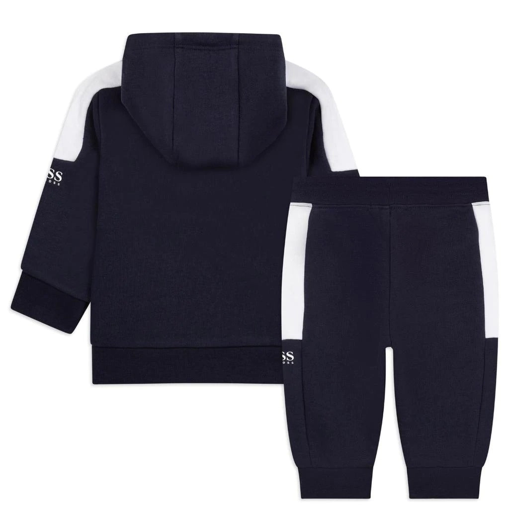 Hugo Boss Kid's French Terry Track Suit - Color: Navy - Kids Premium Clothing -