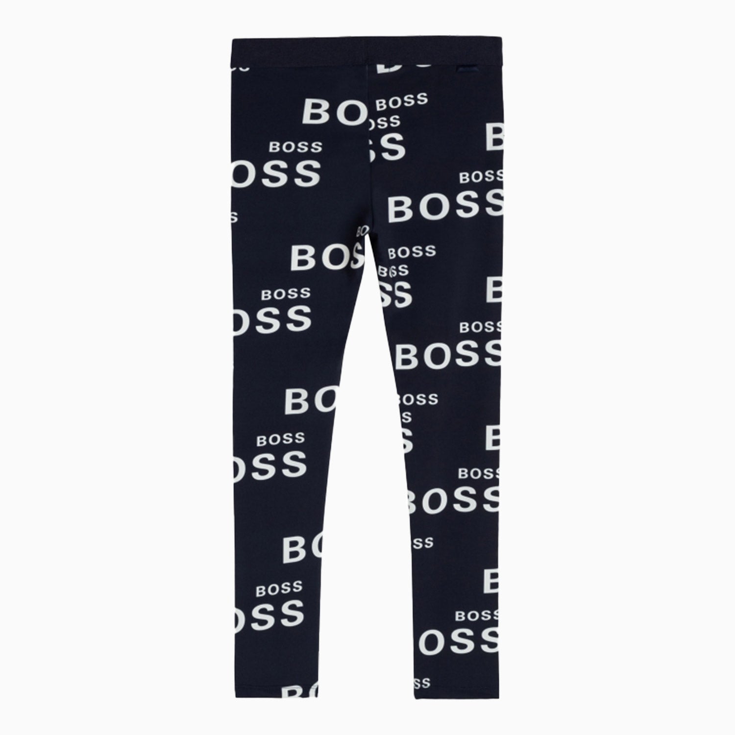 Hugo Boss Kid's Text Logo Print Pant - Color: Navy Blue - Kids Premium Clothing -