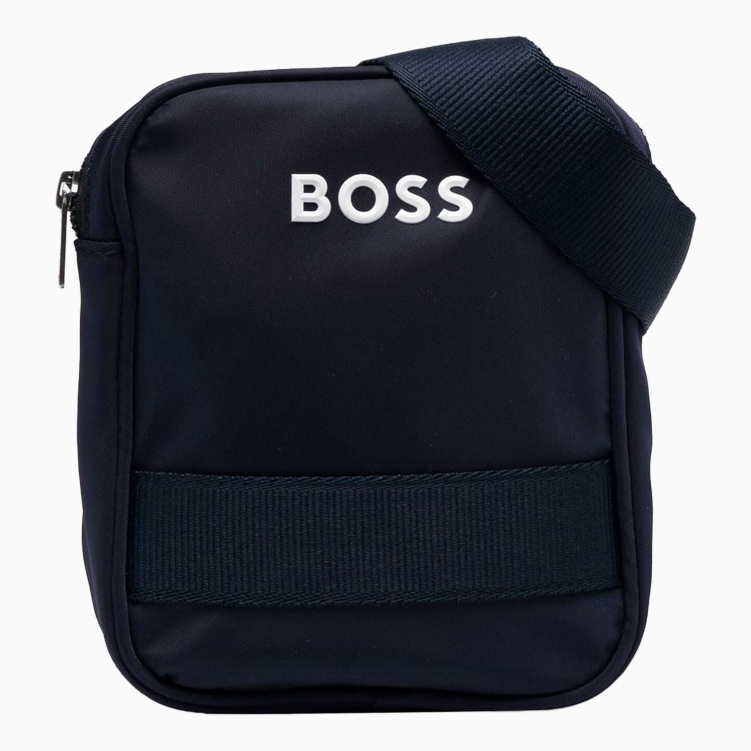 Hugo Boss Kid's Polyester Twill Pouch Bag - Color: Navy - Kids Premium Clothing -