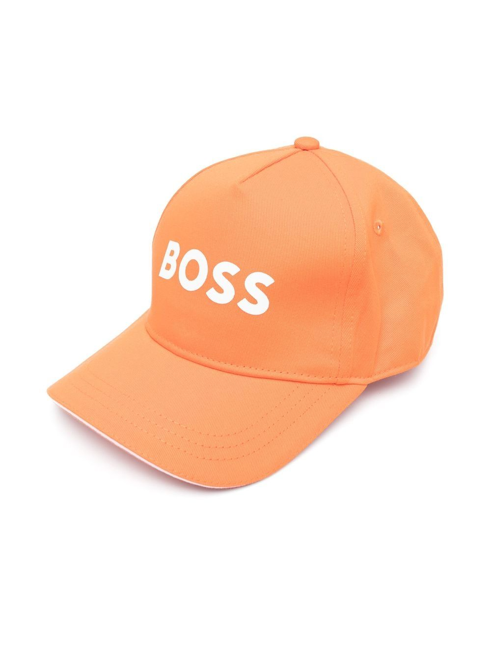 Hugo Boss Kid's Baseball Logo Fitted Cap - Color: Peach - Kids Premium Clothing -