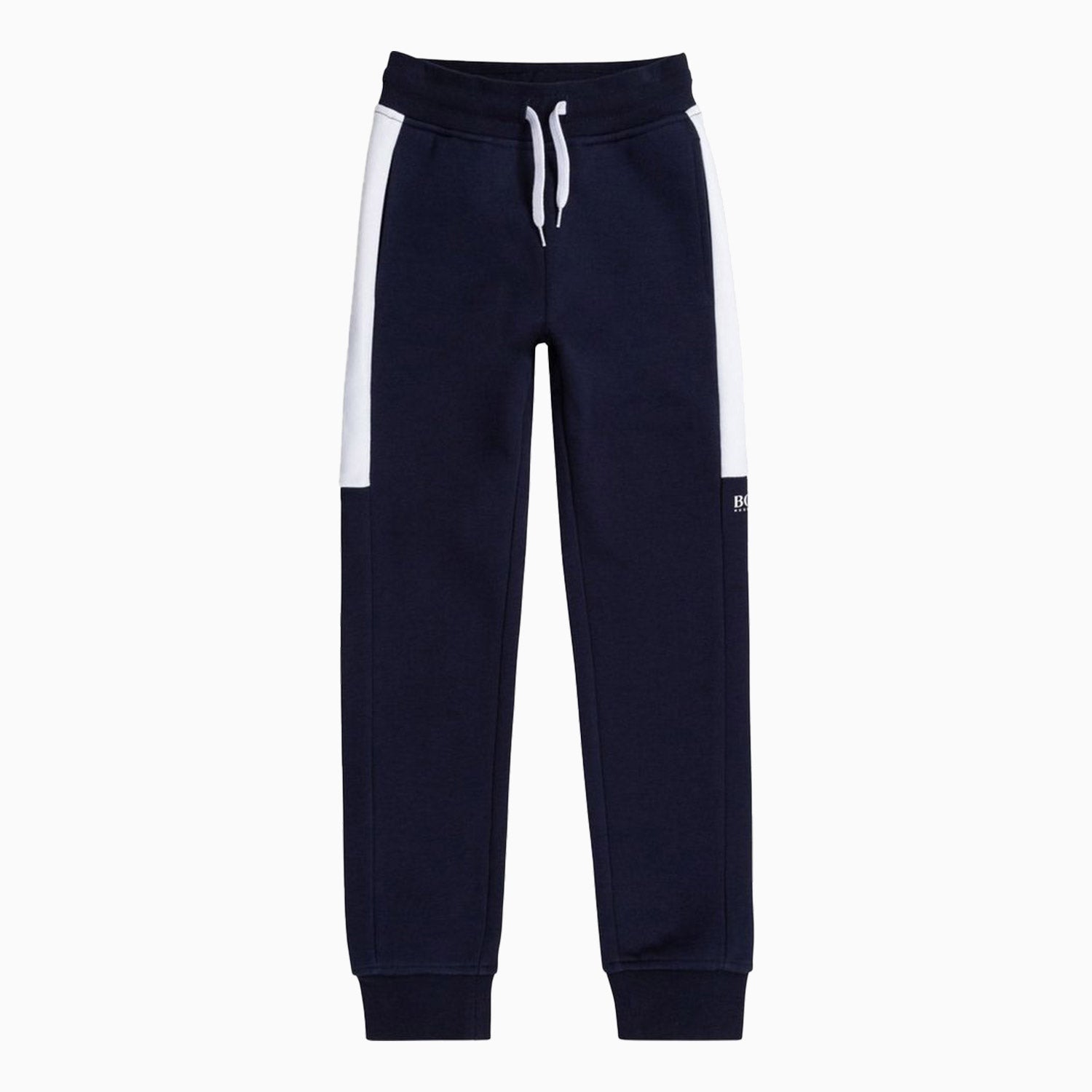 Hugo Boss Kid's Side Logo Jogging Pant - Color: Navy Blue - Kids Premium Clothing -
